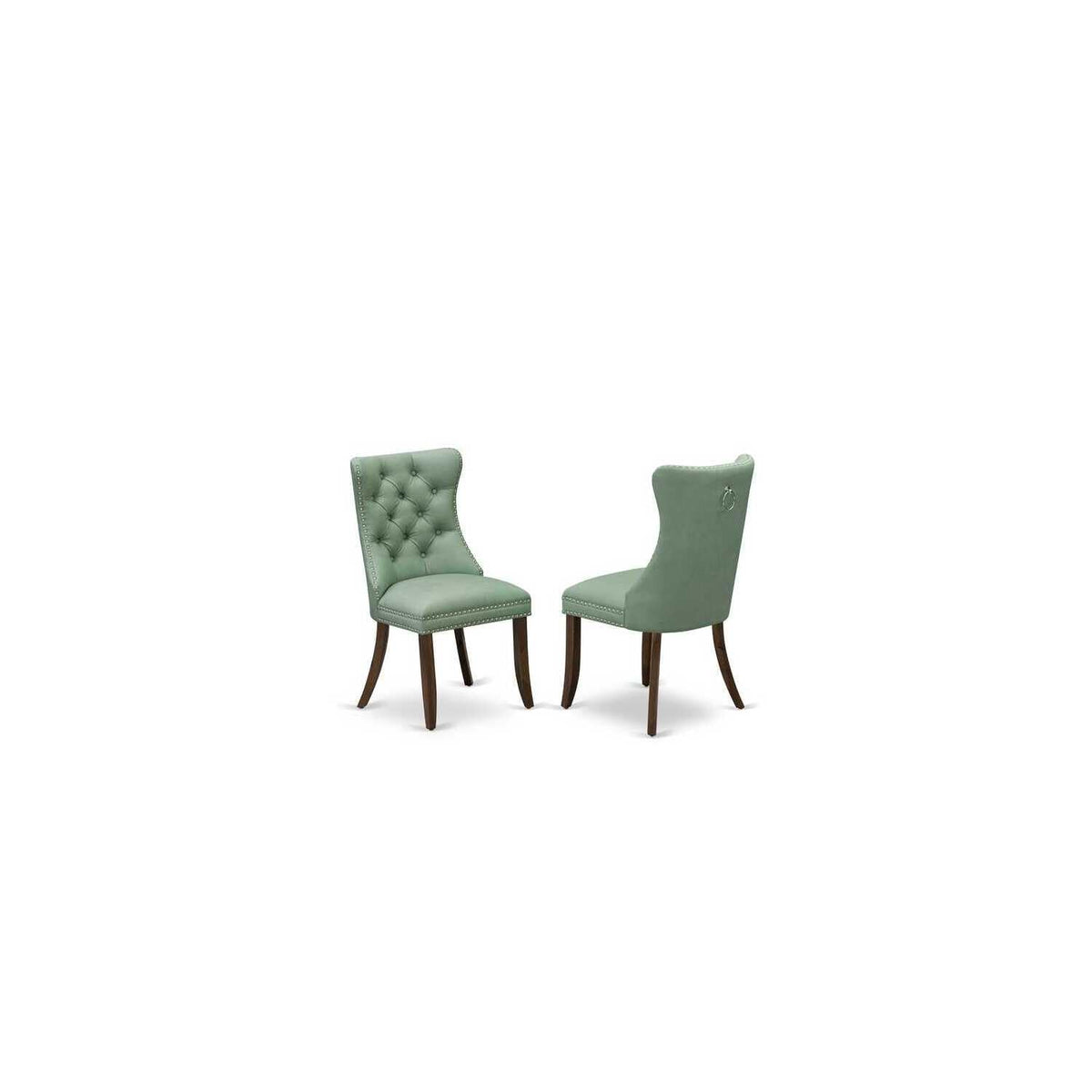 9 Piece Dining Room Set with Green Chairs L336769
