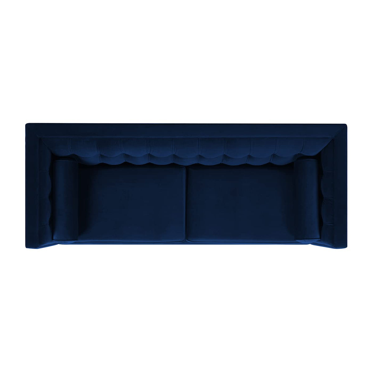 84" Navy Blue Velvet Tufted Sofa L323200