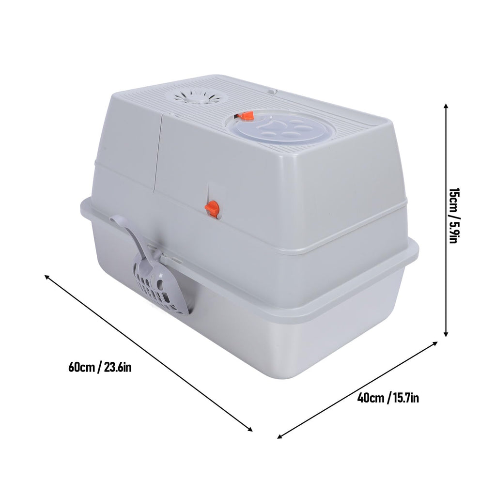 Enclosed Stainless Steel Extra Large Cat Litter Box U744