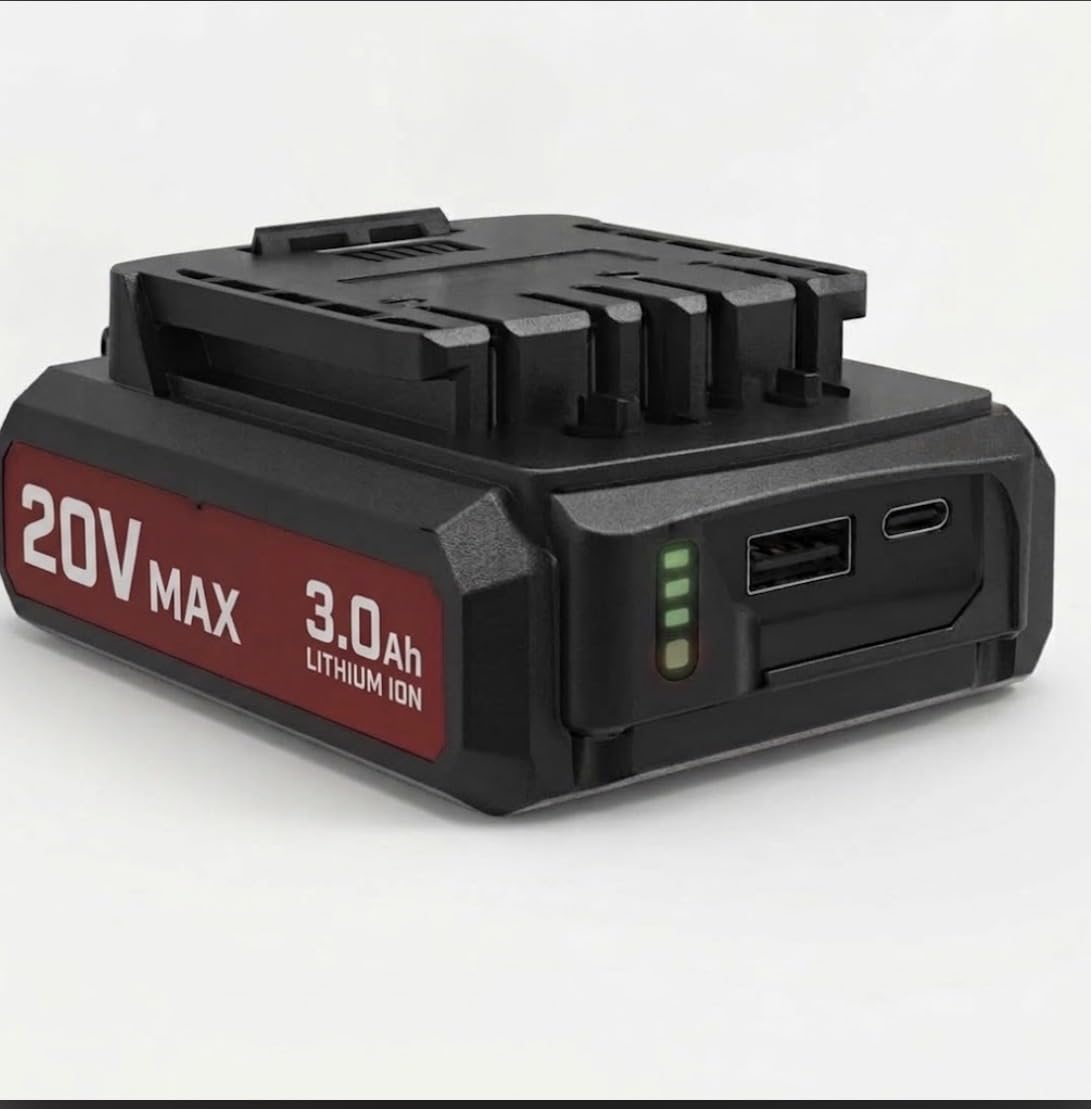 20V Max 2.0Ah Lithium-Ion Battery Pack with Dual USB Ports C604