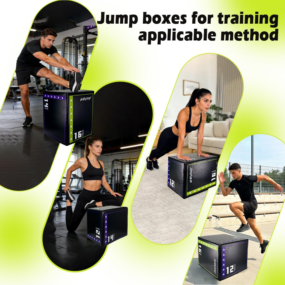 3-in-1 Non Slip Foam Plyometric Jump Box S107