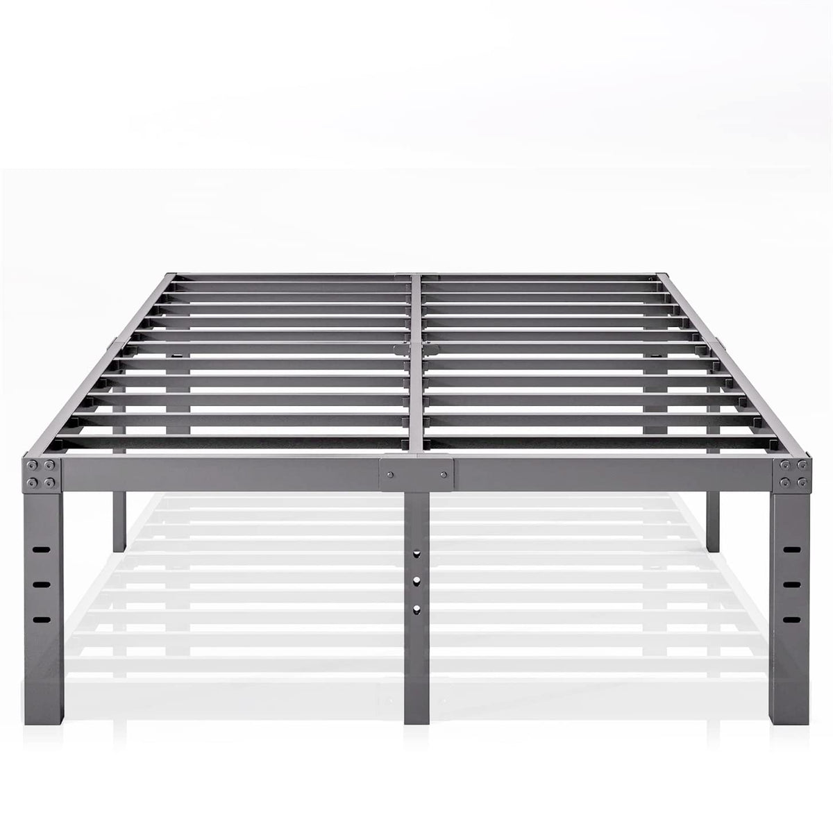 Queen Size 18 inch Tall Black Storage Bed Frame with Steel Slats F636125