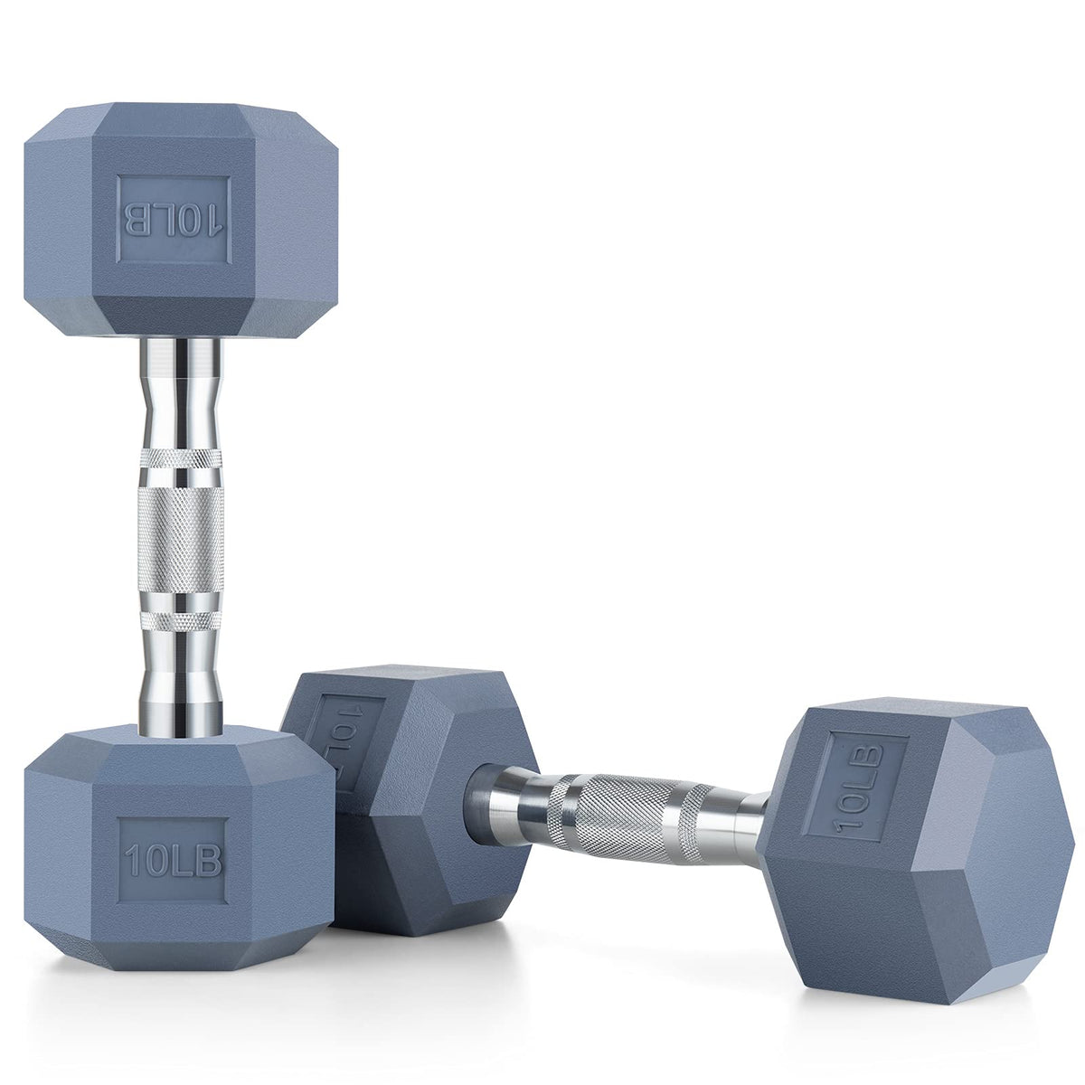 Set of 2 Rubber Dumbbell Weight U244951