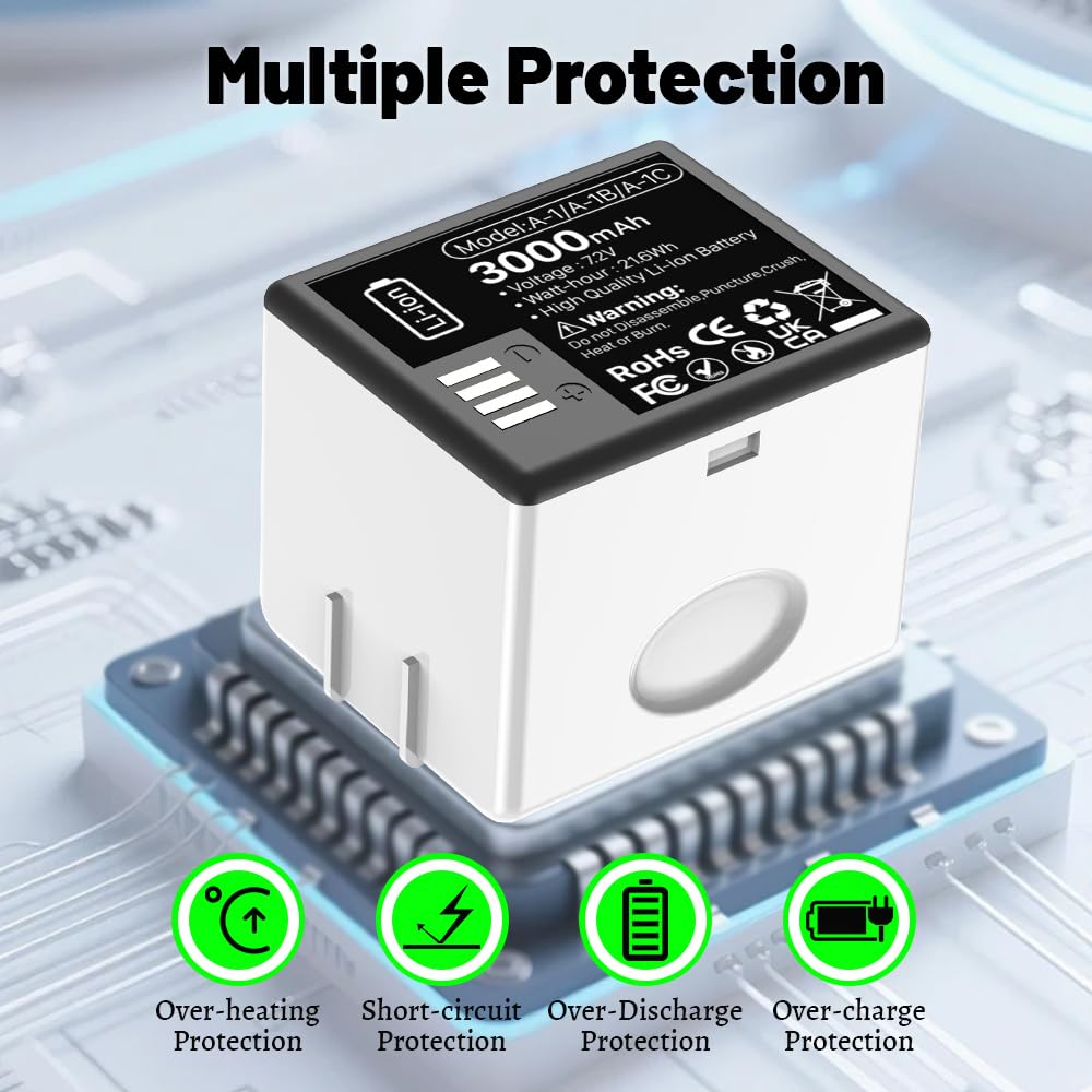 3000mAh Replacement Battery with Charging Station L719