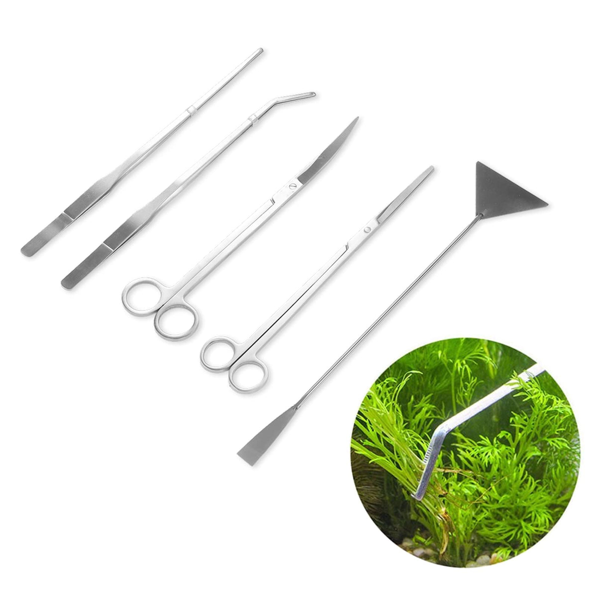 Steel Aquascaping Kit with Tweezers Shovel P396196