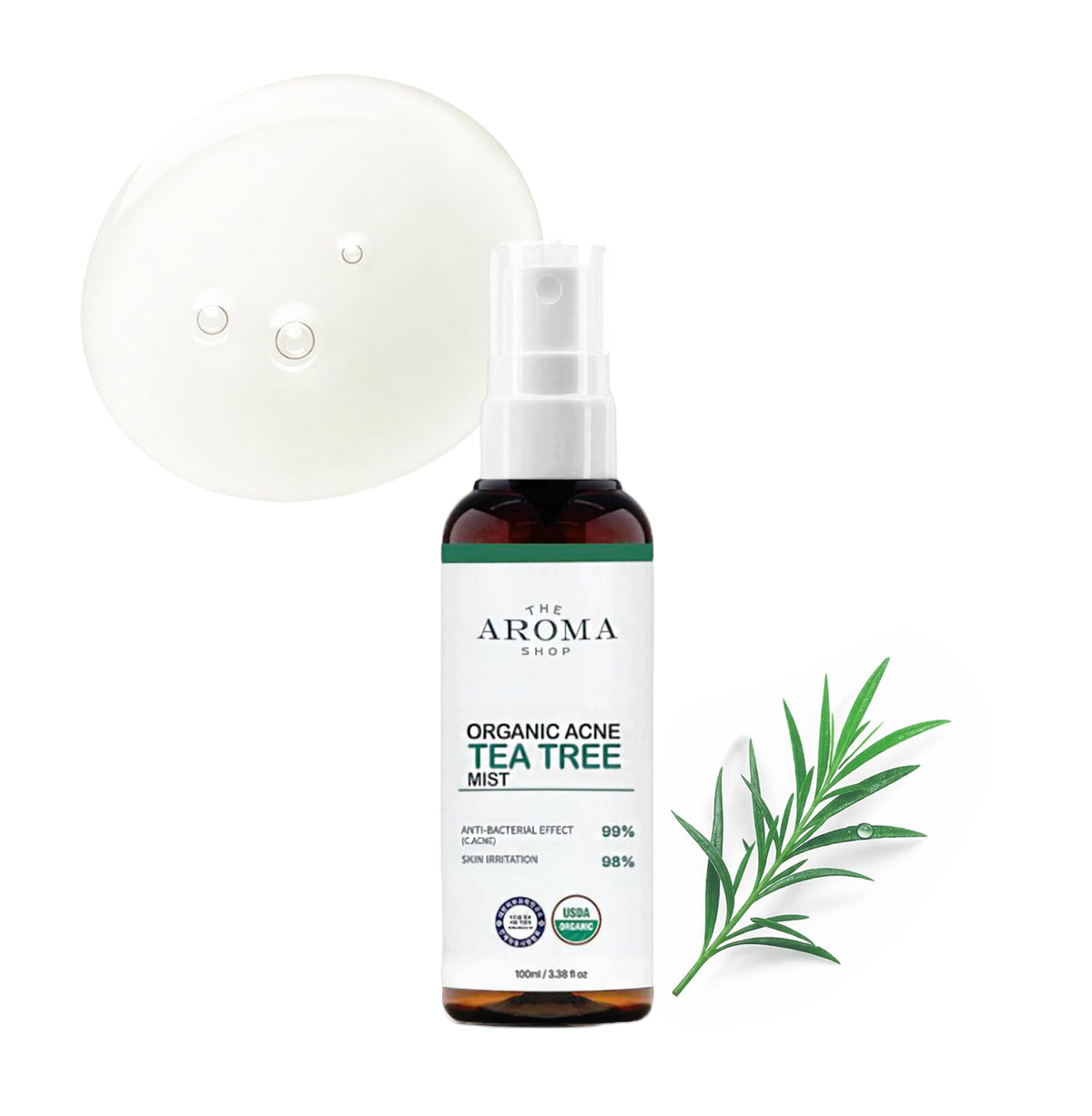 Organic Tea Tree Mist Face & Body Spray 3.38 fl oz N87657