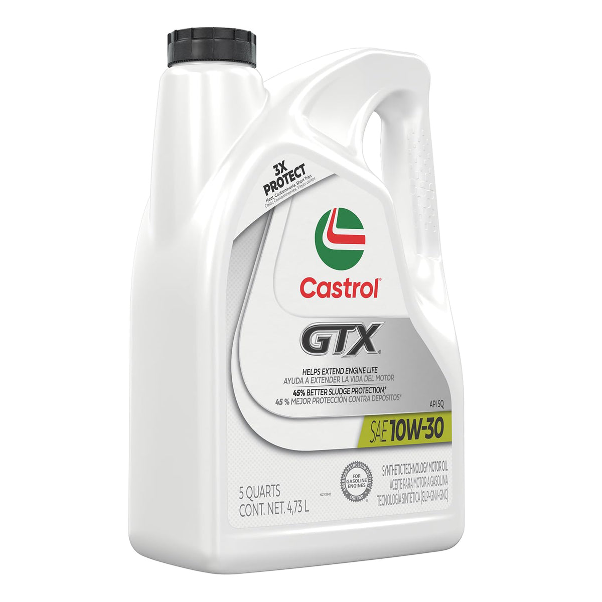 10W-30 Conventional Motor Oil, 5 Quarts U3095