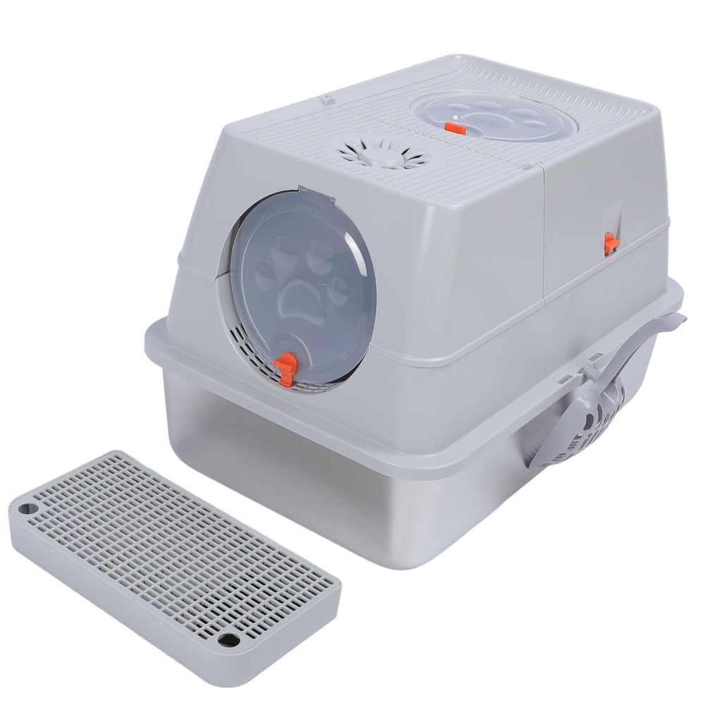 Enclosed Stainless Steel Extra Large Cat Litter Box U744