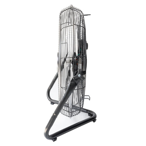 20" 3-Speed Tiltable Black Steel Floor Fan A257