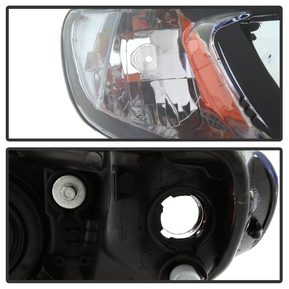 Black Housing Headlights Headlamps Assembly Pair L607