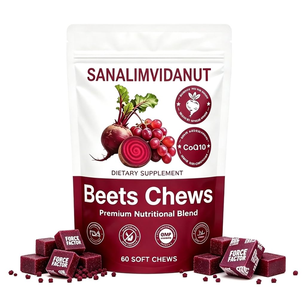 Beets Chews Dietary Supplement, 60 Count V609
