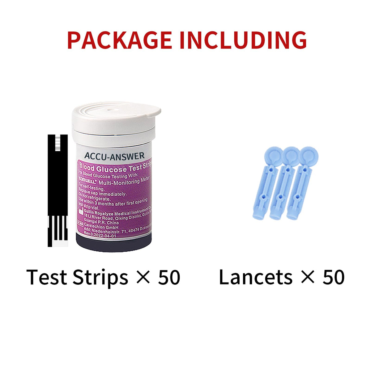 50 Test Sugar Test Strips with 50 Lancets S23479