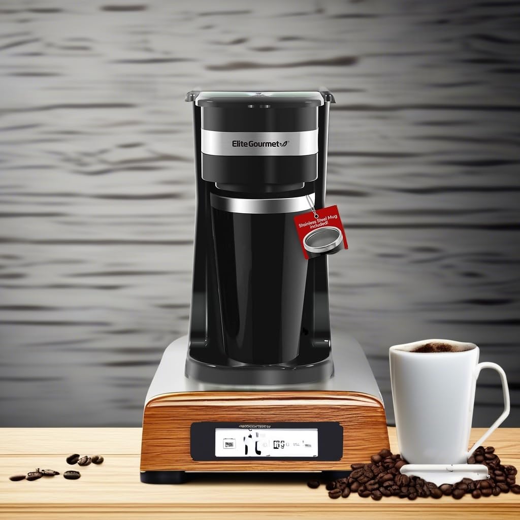 Black Single-Serve Compact Coffee Maker P191517