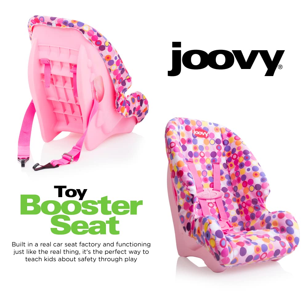 Toy Booster Seat & Doll Car Seat with Five-Point Harness, Pink T308