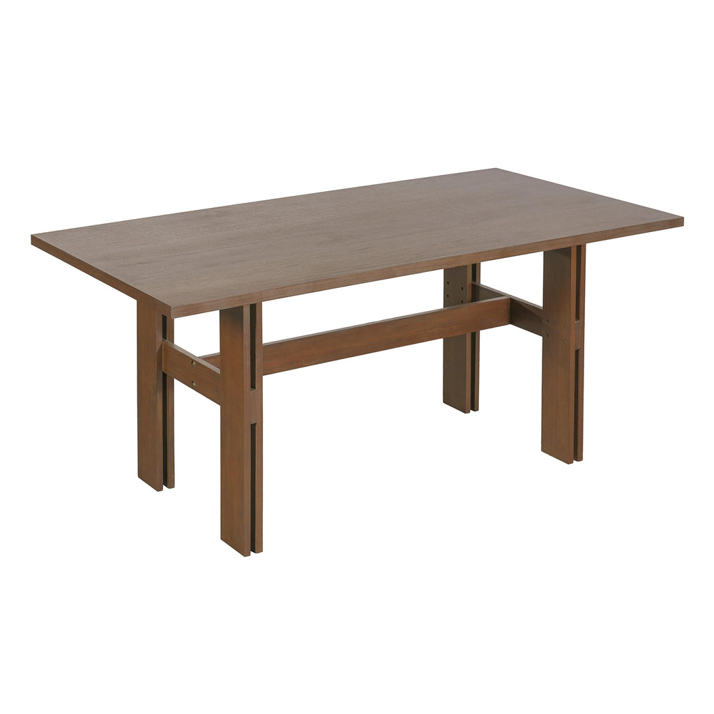 7-Piece Rubber Wood Dining Table Set with Chairs M429