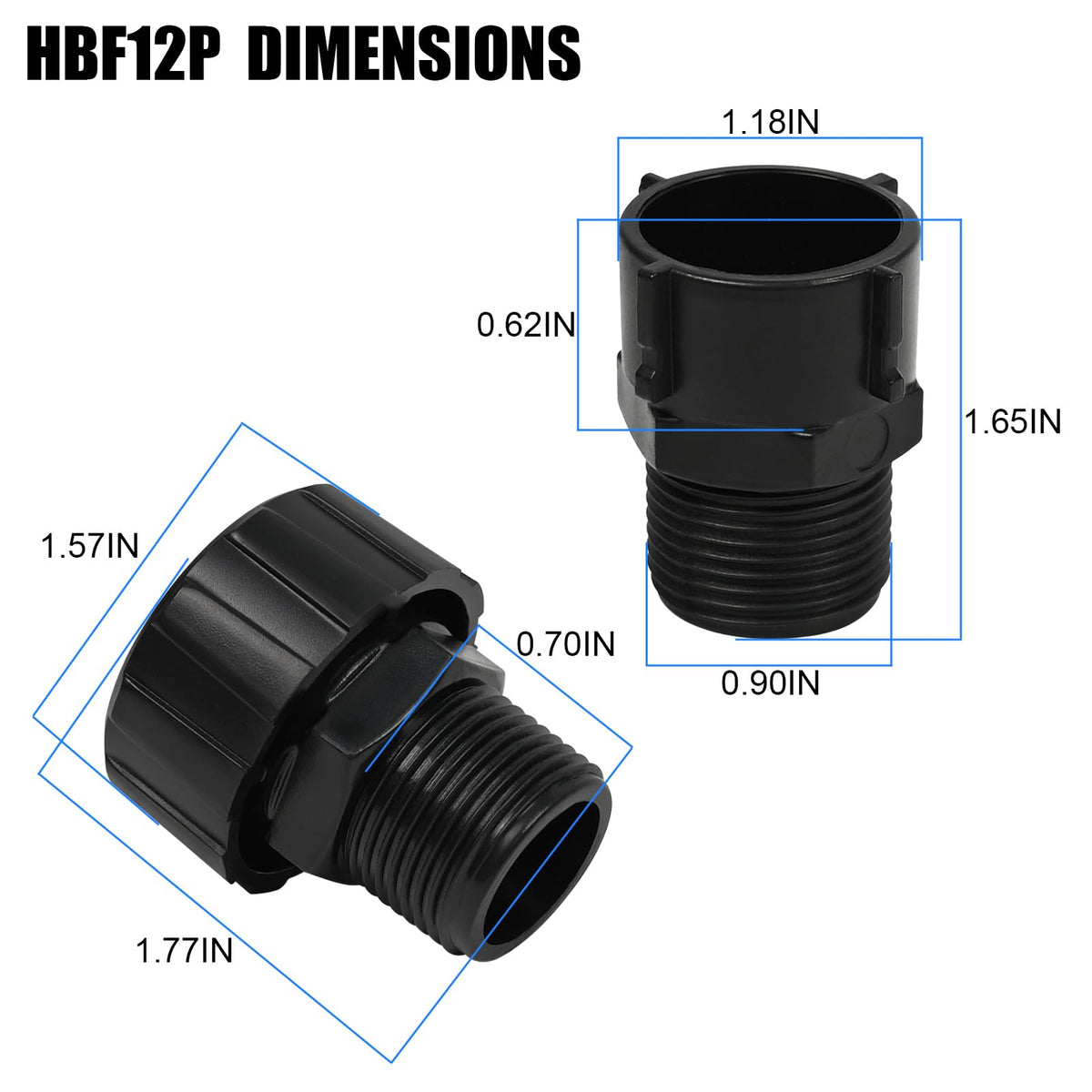 3/4 NPT Hydraulic Power Unit Poly Breather Cap 2 PCS C7207