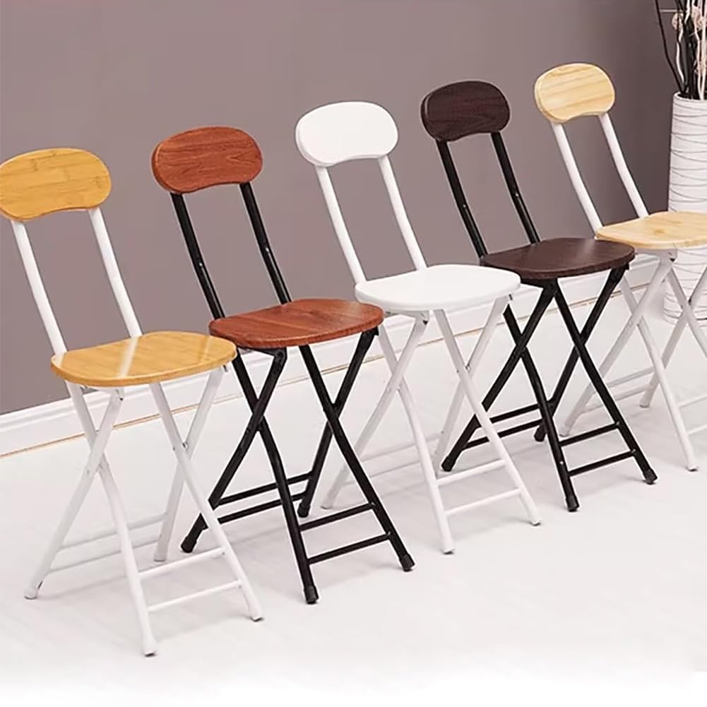 18 Inch Black Folding Bar Stool with Backrest and Footrest S3047