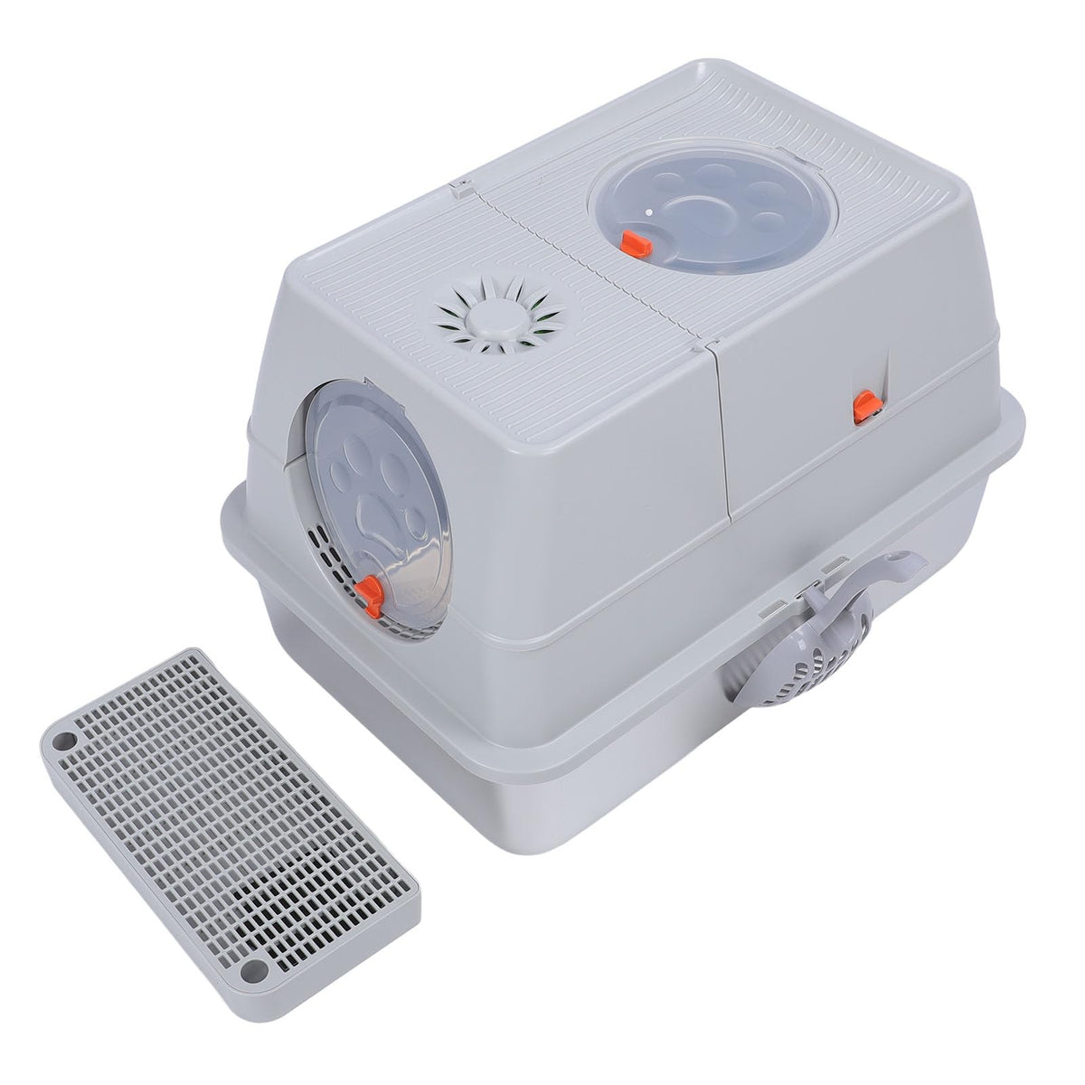 Enclosed Stainless Steel Extra Large Cat Litter Box U744