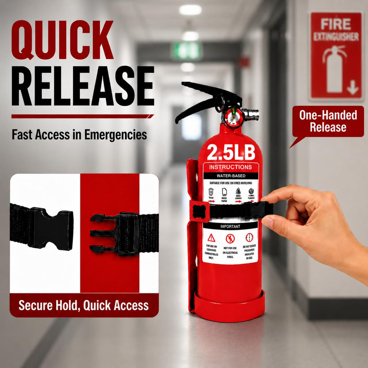 Fire Extinguisher Wall Mount Bracket 2.5 lb 1 Pack B8771