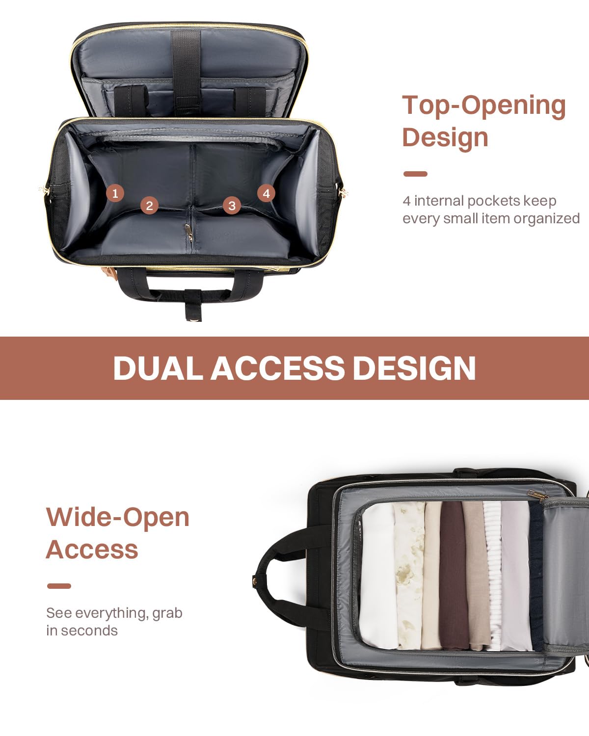 Rolling Puffer Laptop Bag Set with Wheels, 16 Inch Underseat Carry on Luggage X45725