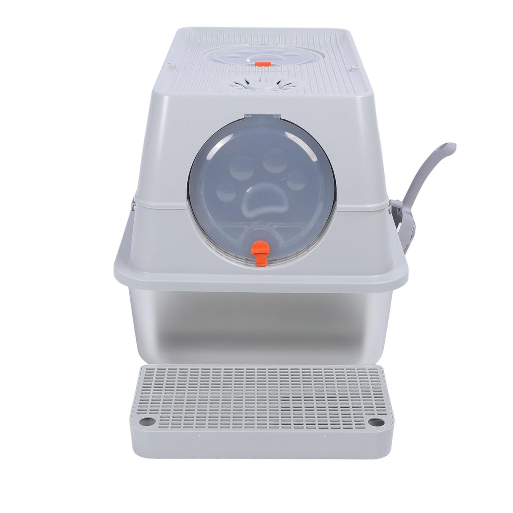 Enclosed Stainless Steel Extra Large Cat Litter Box U744