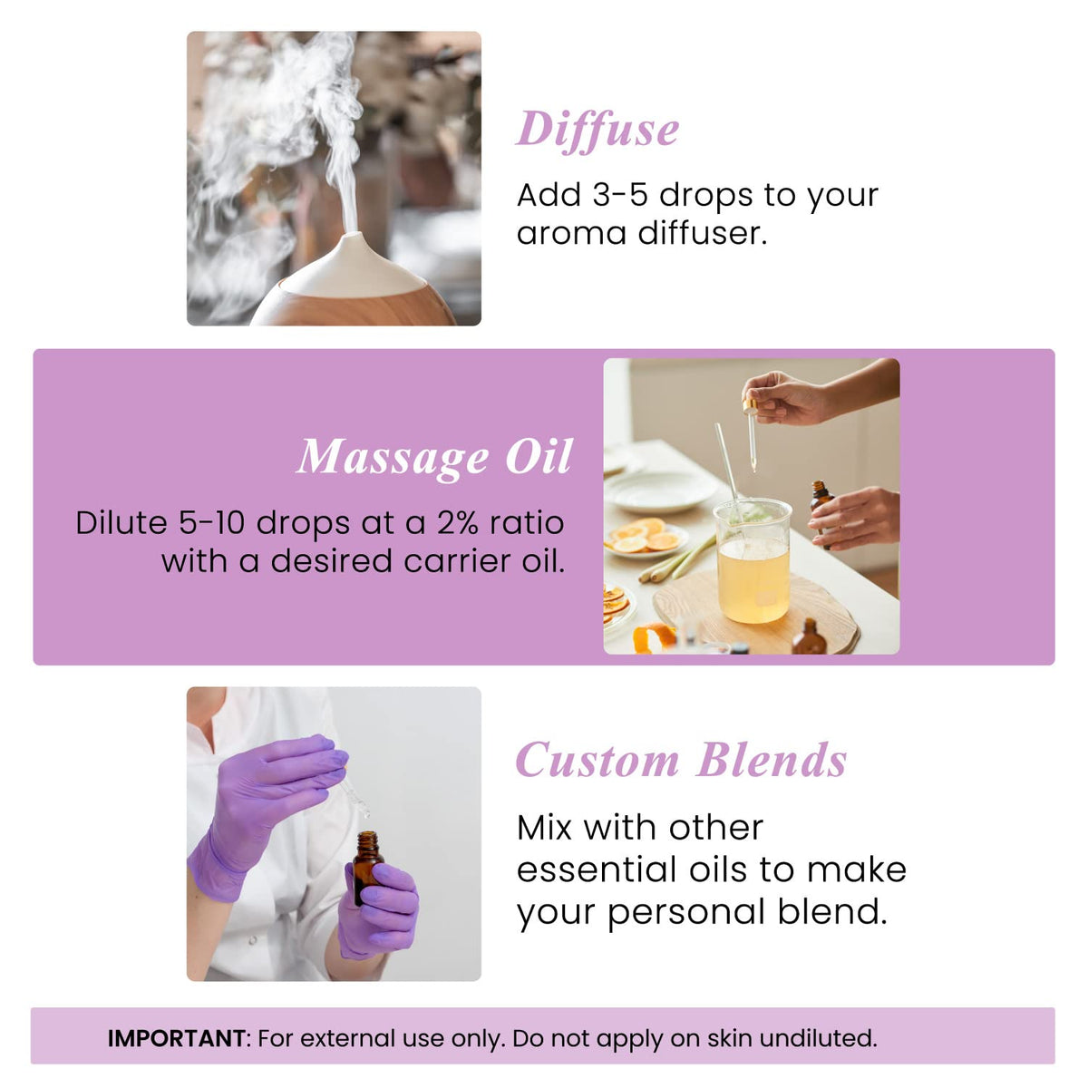 Lavender and Spearmint Essential Oils 2 x 4 Fl Oz D868838
