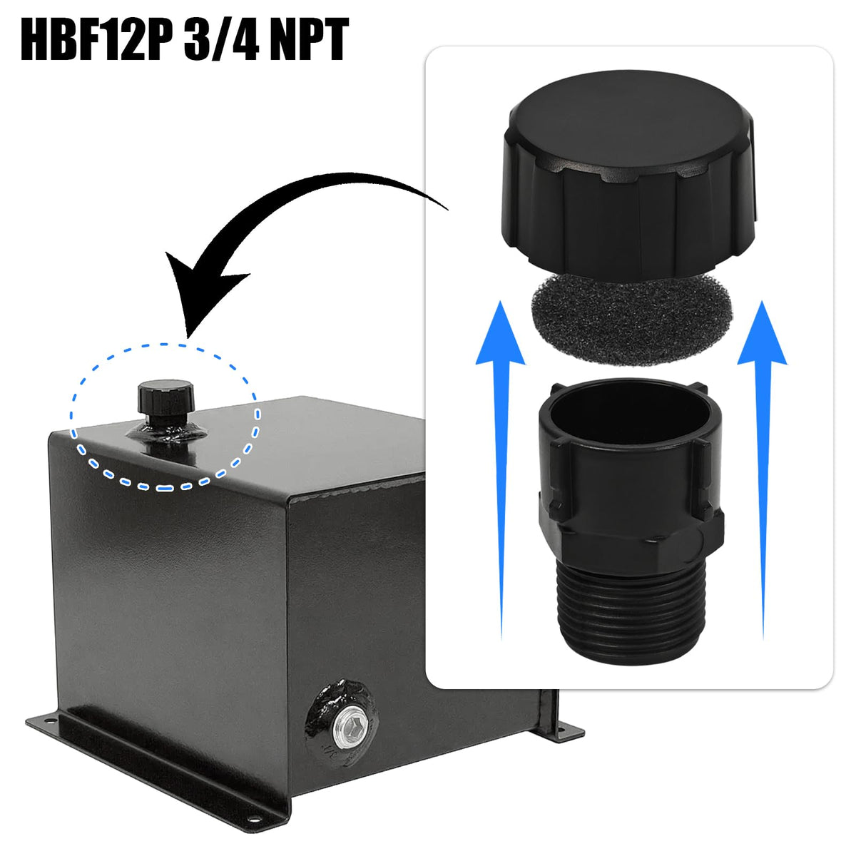 3/4 NPT Hydraulic Power Unit Poly Breather Cap 2 PCS C7207