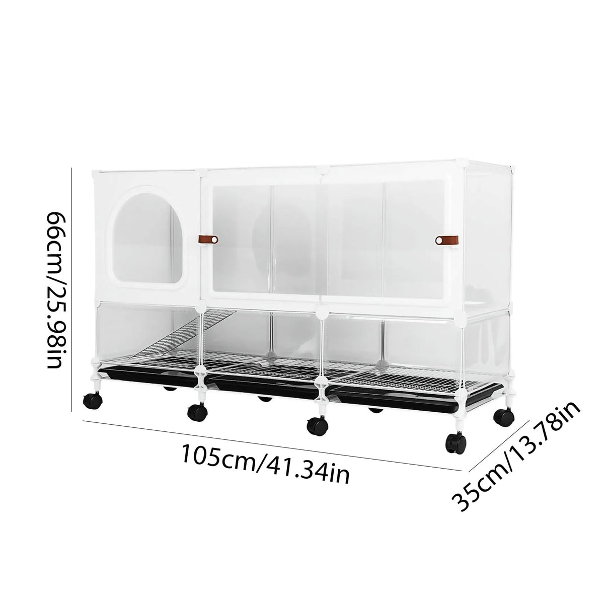 2-Tier Pet House Cage with Pull Out Tray Q29805