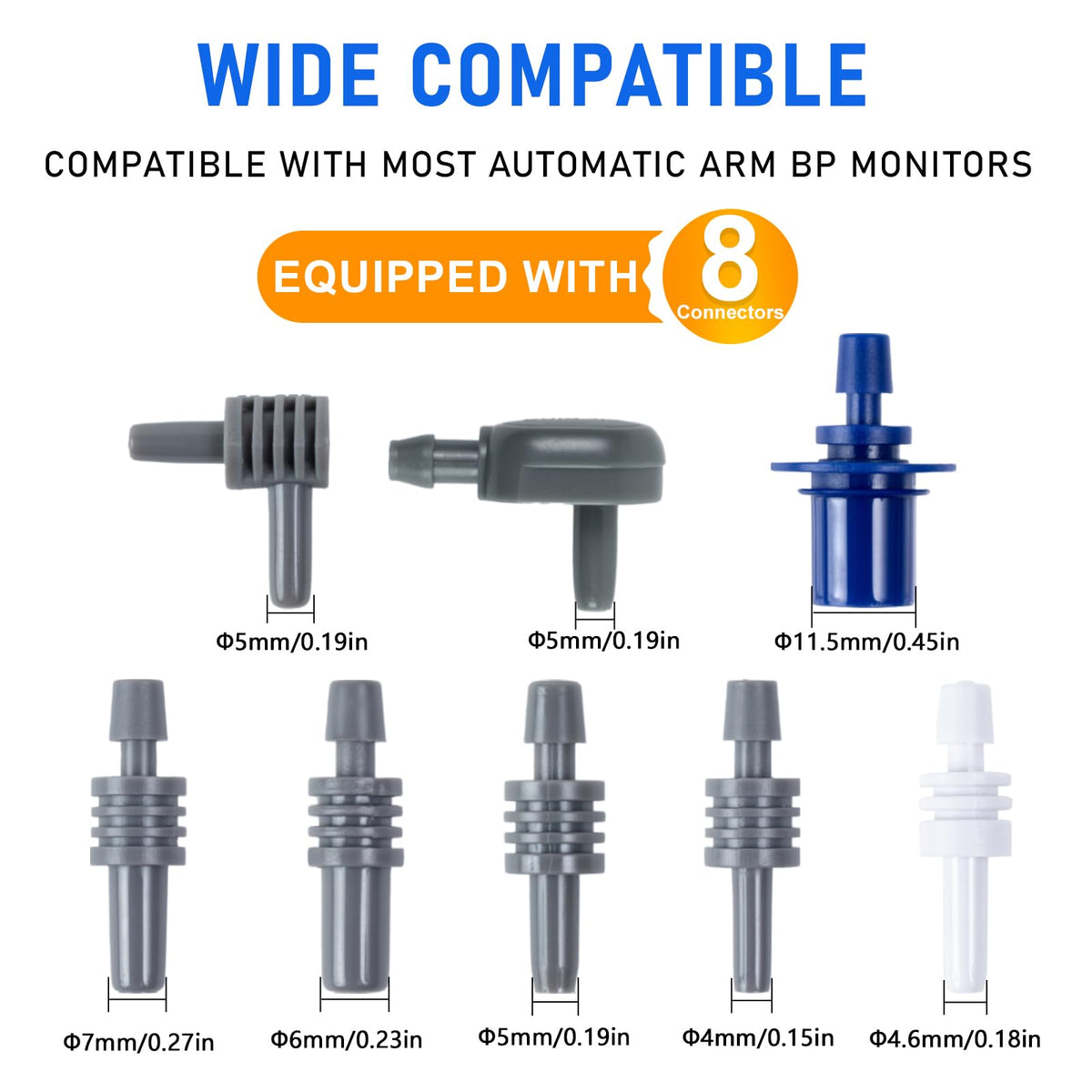 Large Blood Pressure Cuff with 8 Connectors (8.7"-16.5") Y781