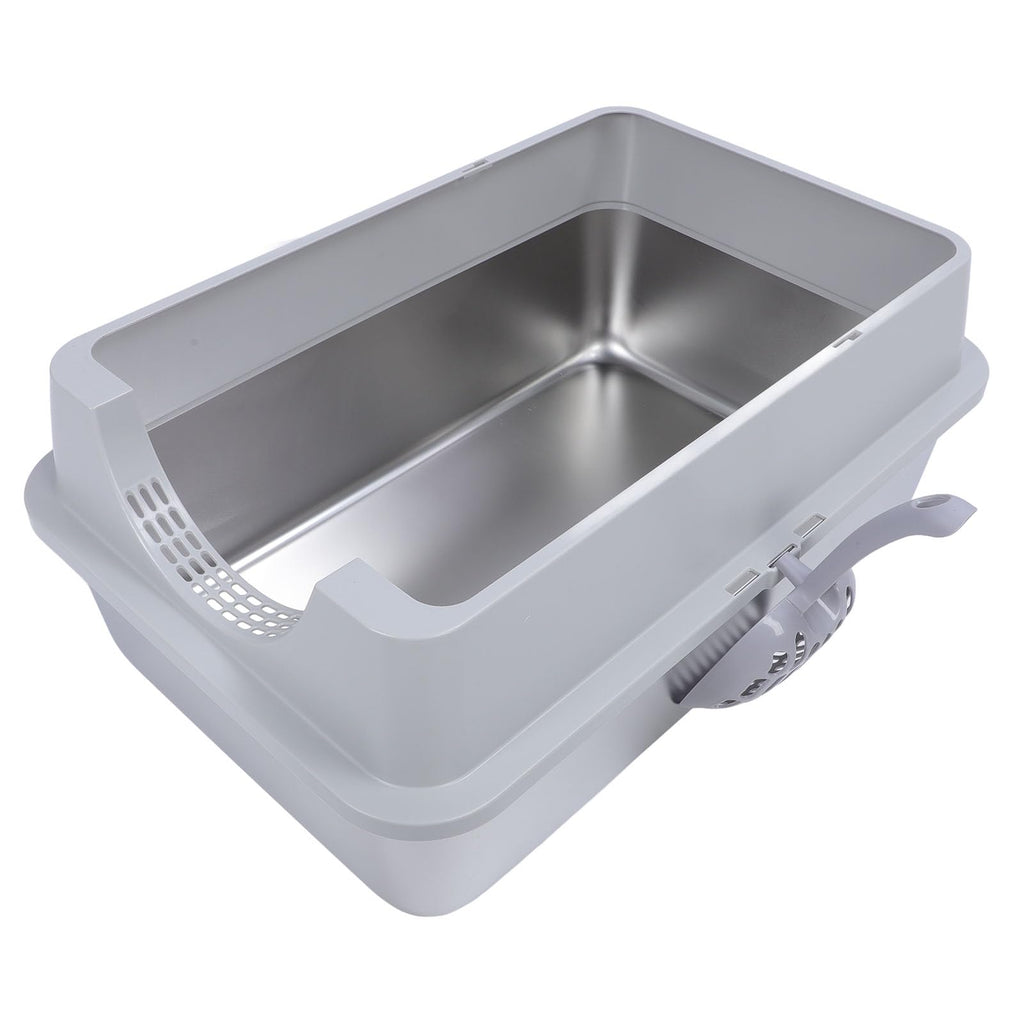 Enclosed Stainless Steel Extra Large Cat Litter Box U744