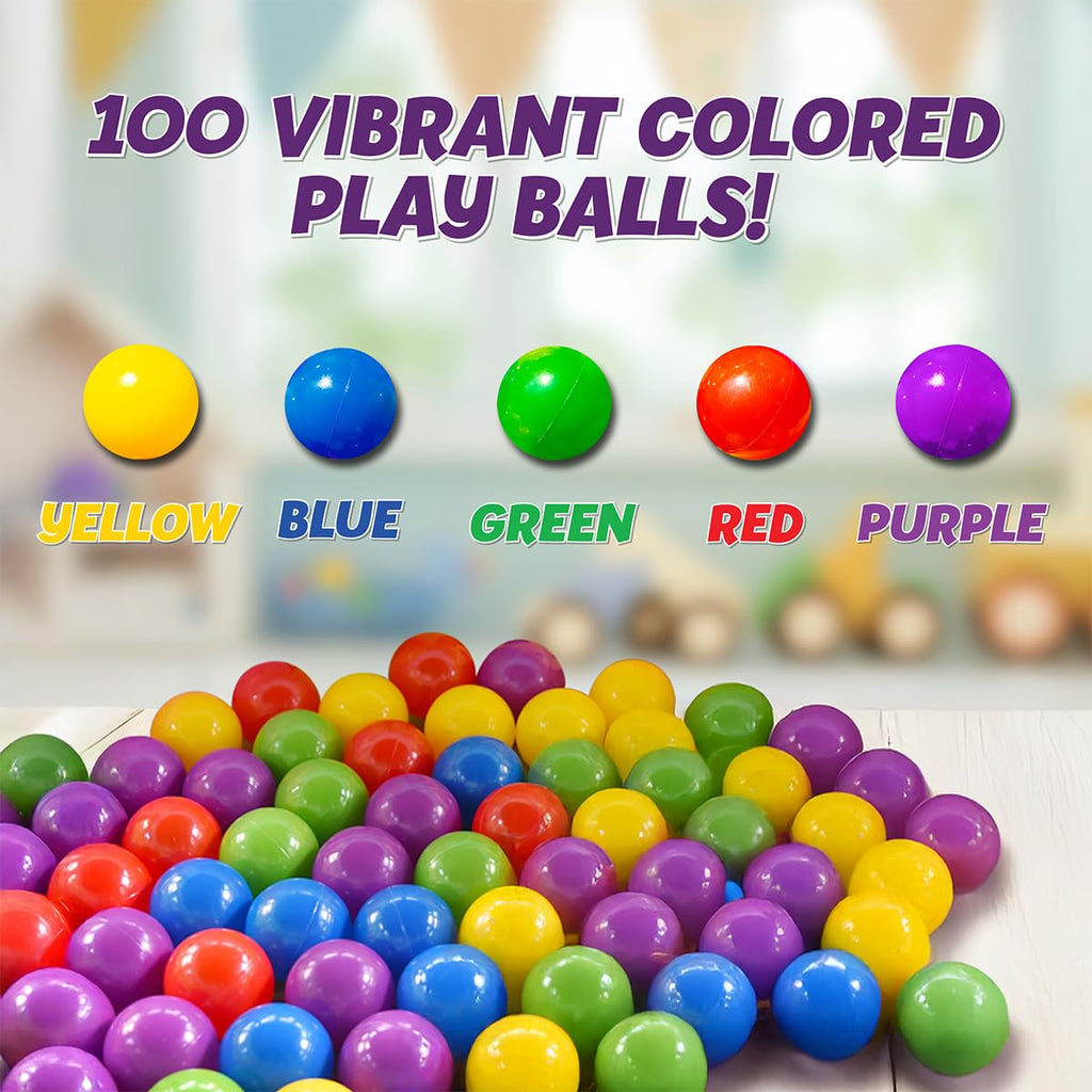 100 Count Multi Colored Play Balls K2442