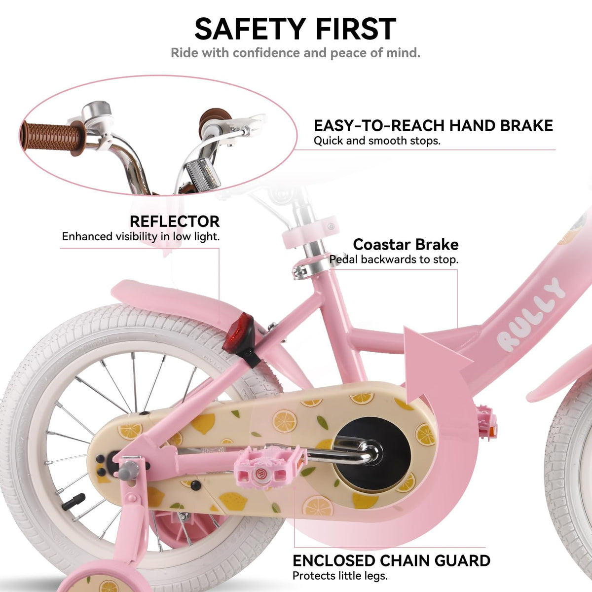 12 14 16 Inch Girls Bike with Training Wheels K973