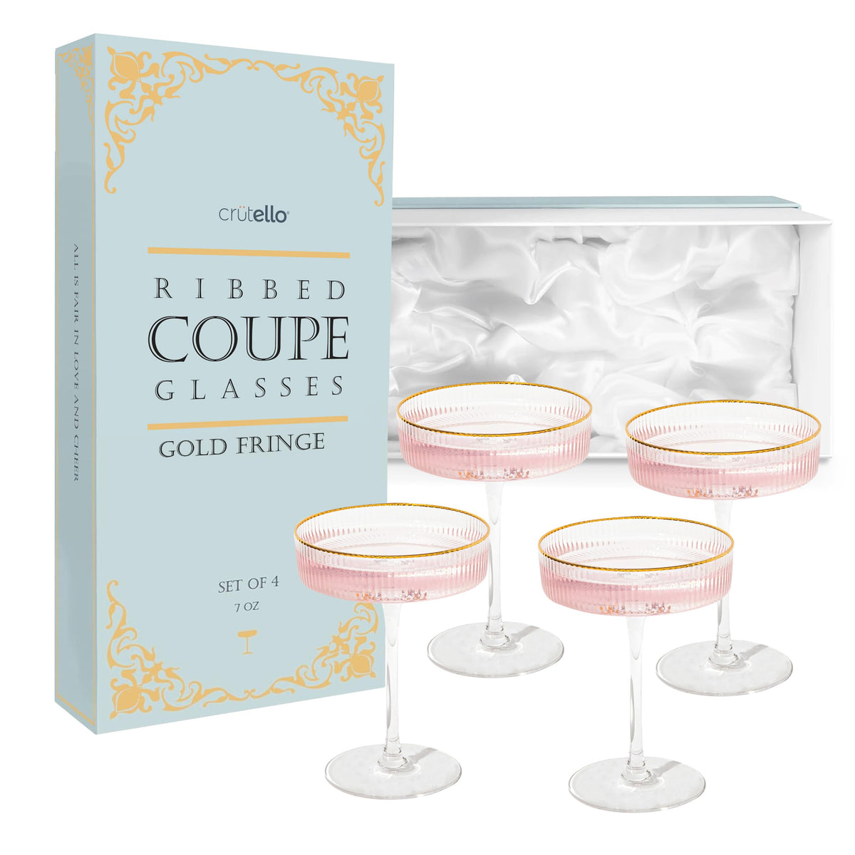 Champagne Coupe Glasses Set of 4 W4572