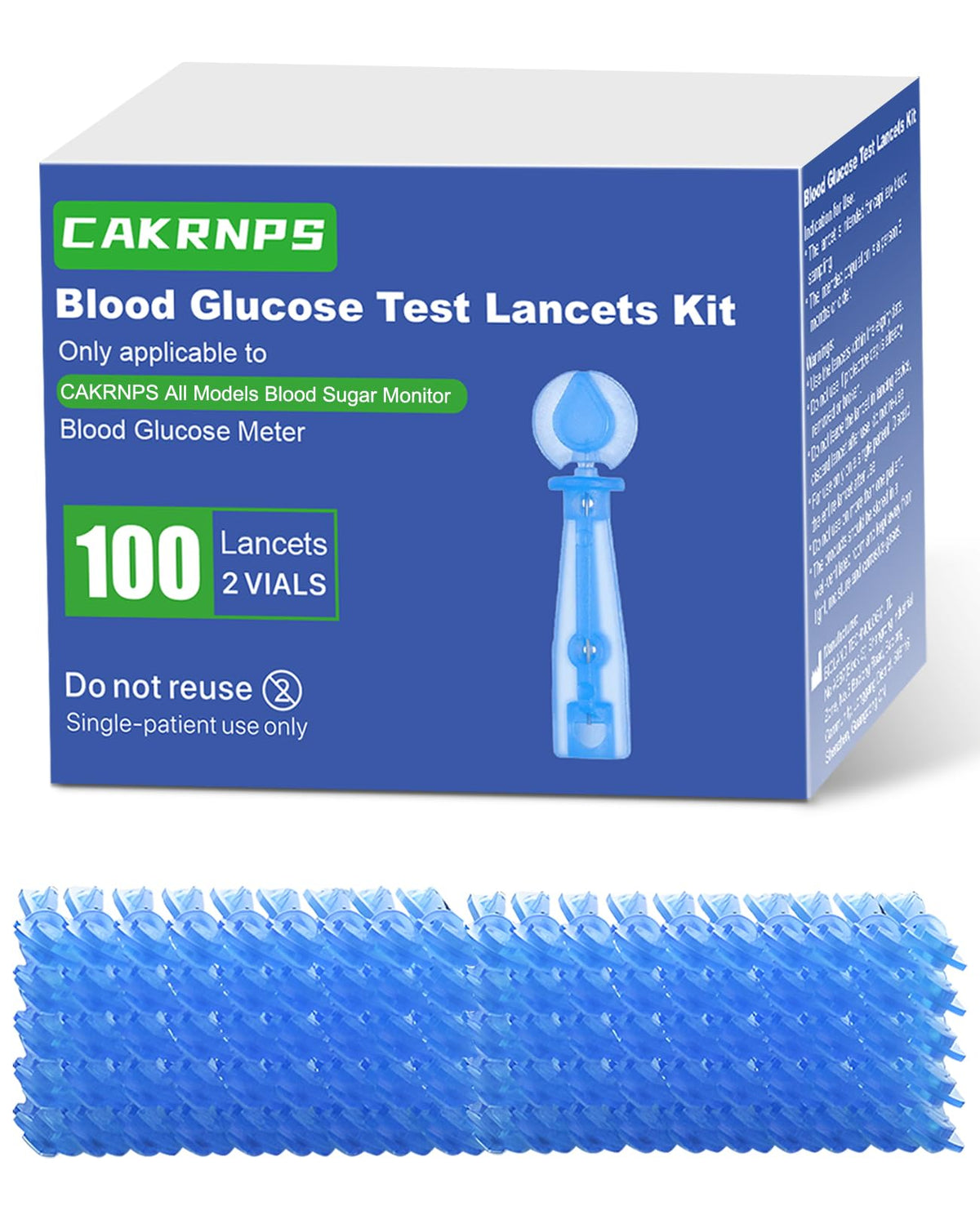 Blood Glucose Test Strips, 100 Lancets K945620