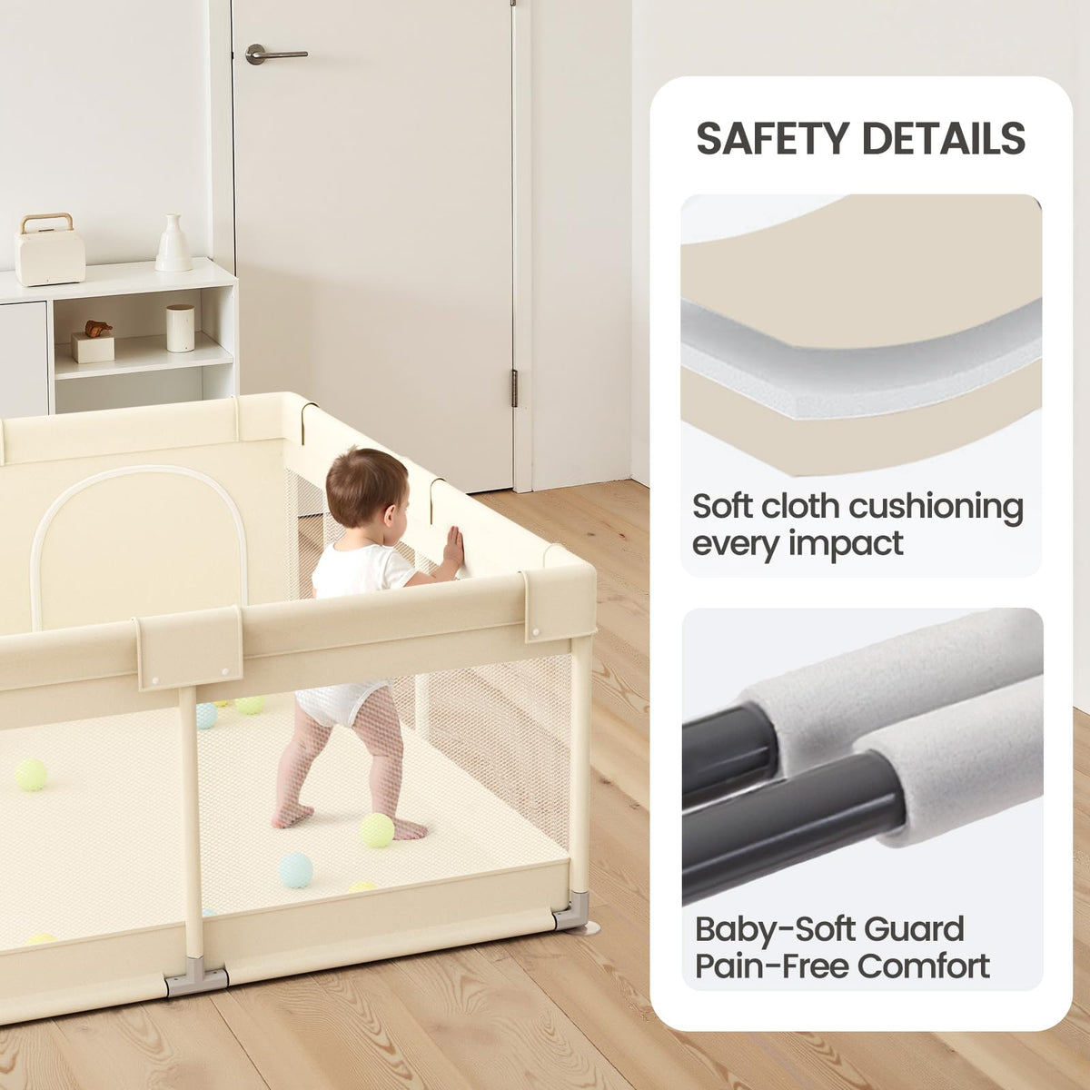 Beige Small Baby Playpen M767616