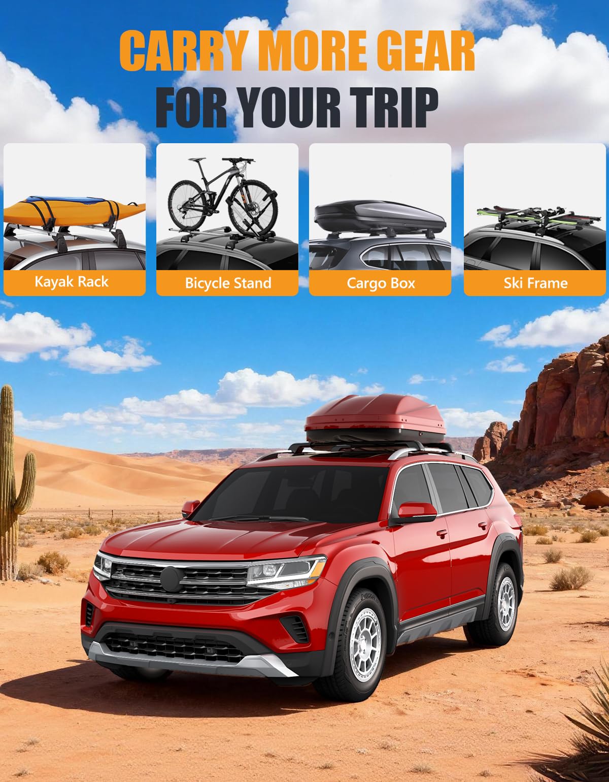 300lb Roof Rack Cross Bars T94666