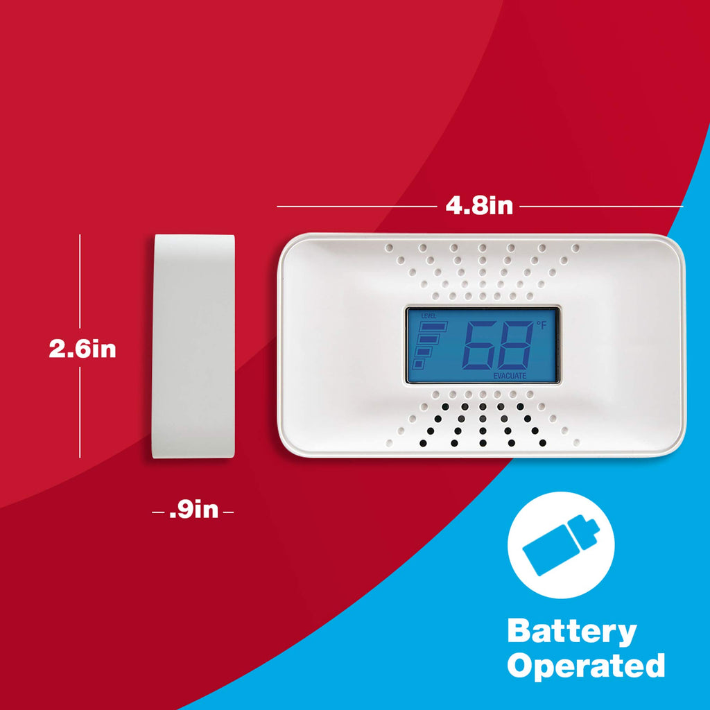 10-Year Battery Carbon Monoxide Alarm with Digital Display Y8408