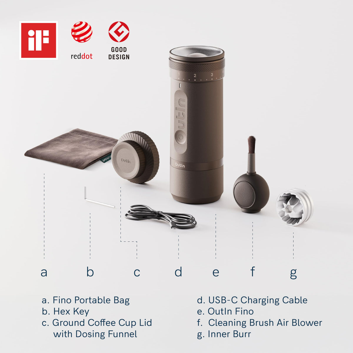 Portable Electric Coffee Grinder with 28 Grind Settings Y69021