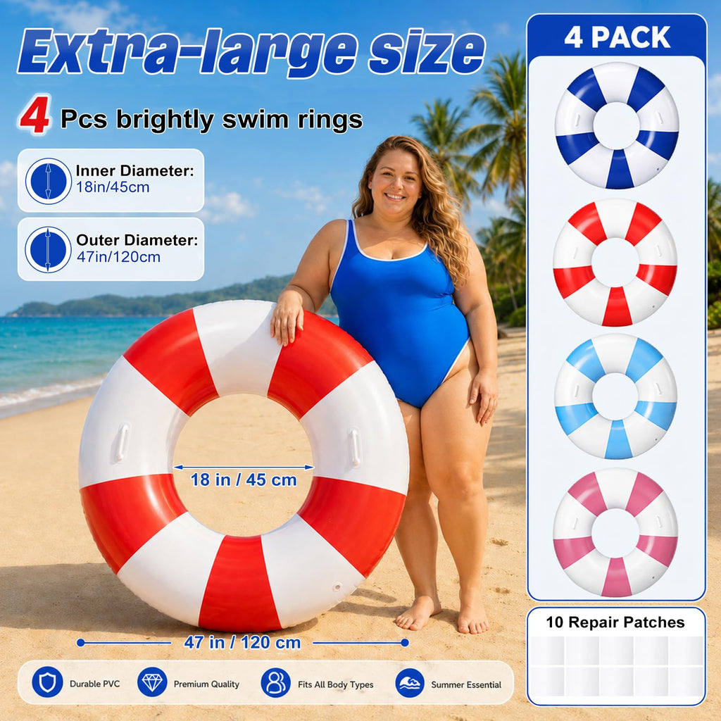 Inflatable Pool Floats 4 Pack O8014