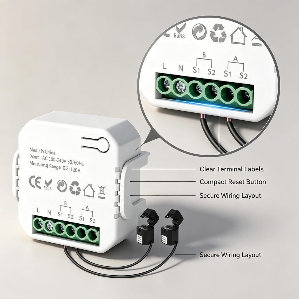 Smart Home Energy Monitor 2x120A Dual Channel Q3350