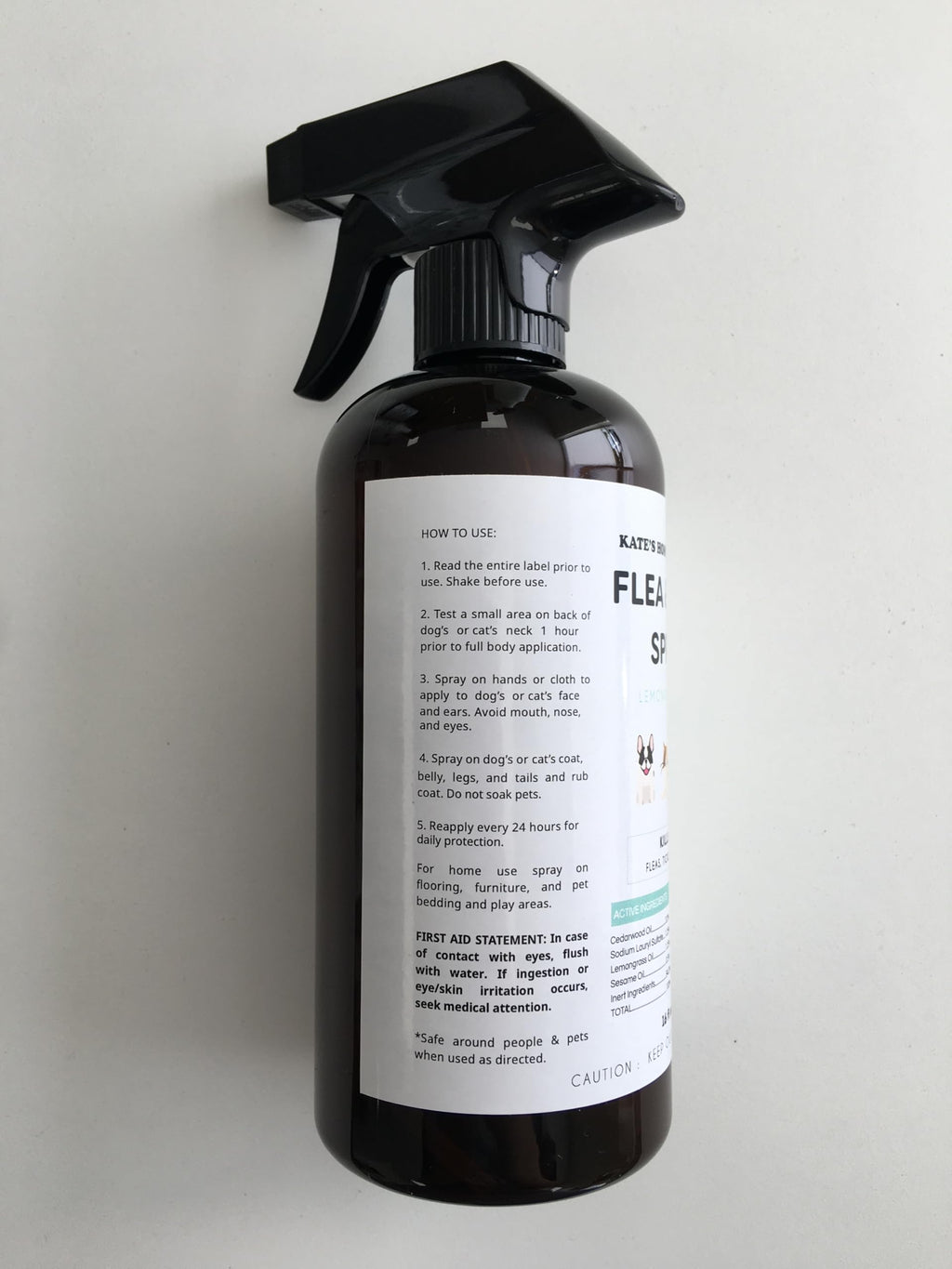 Flea and Tick Spray for Dogs & Cats 16oz C13969