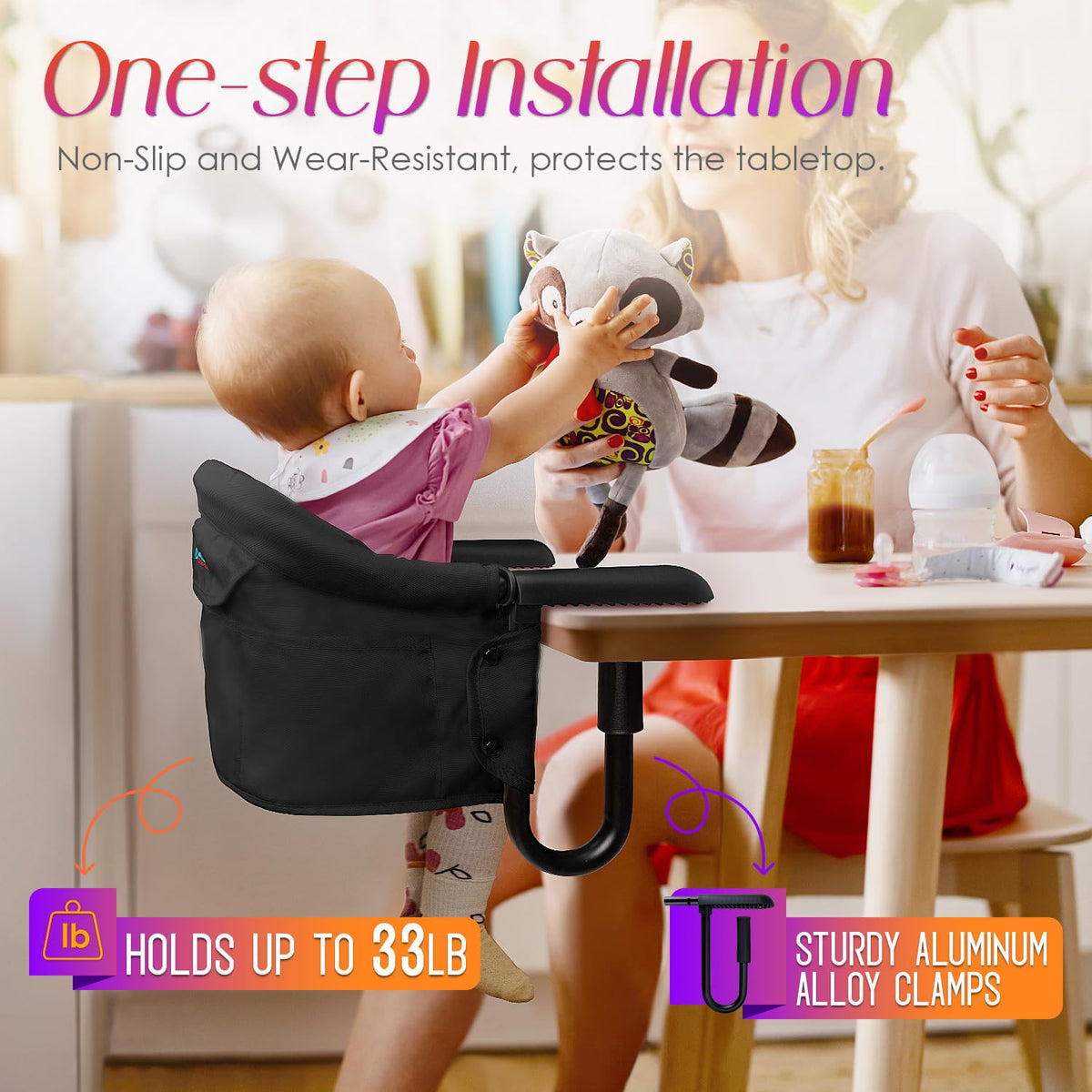 Portable Foldable High Chair with Storage Bag K75118