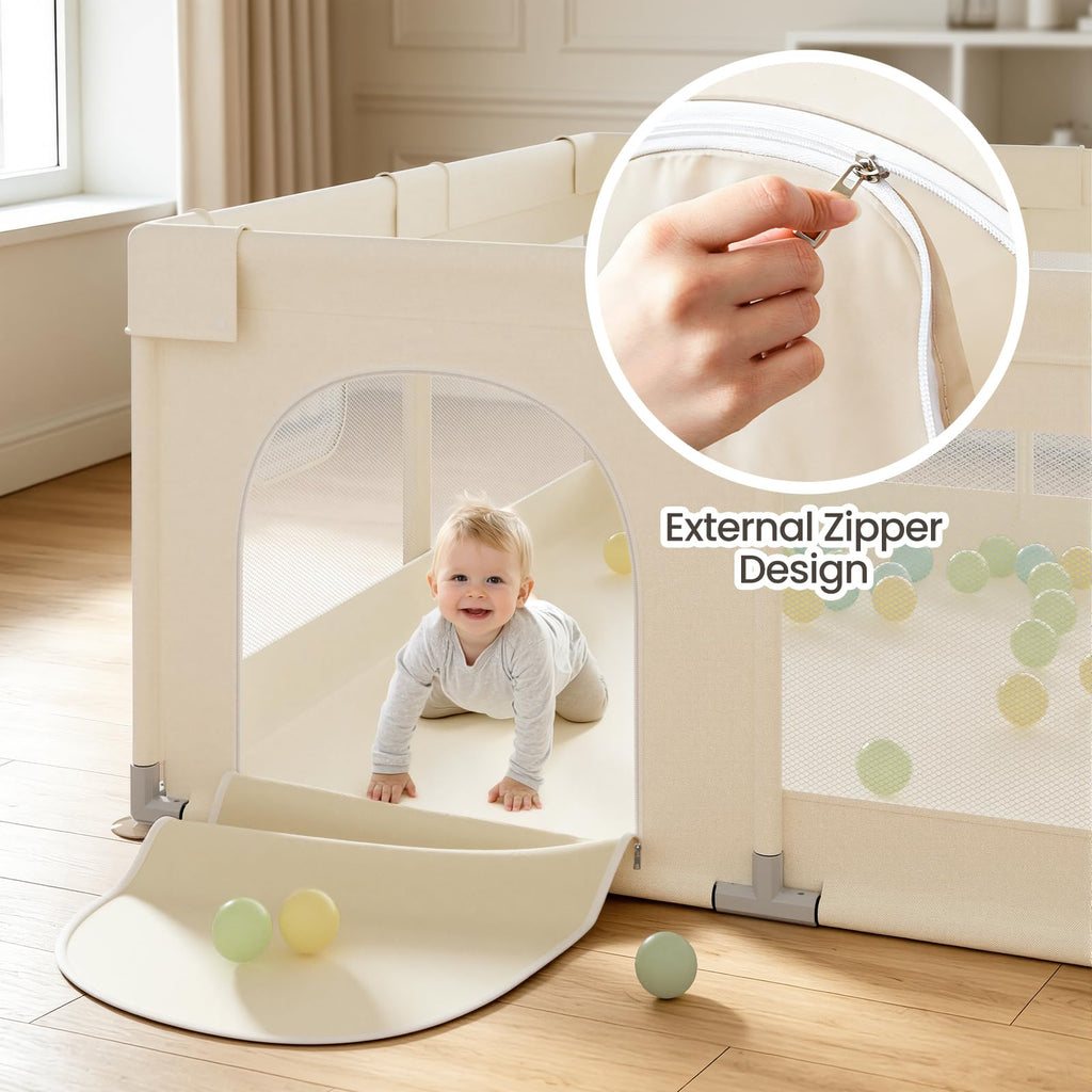 Beige Small Baby Playpen M767616