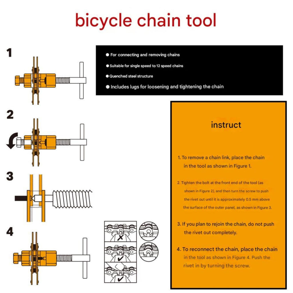 Bicycle Chain Breaker Removal Tool Kit F286614