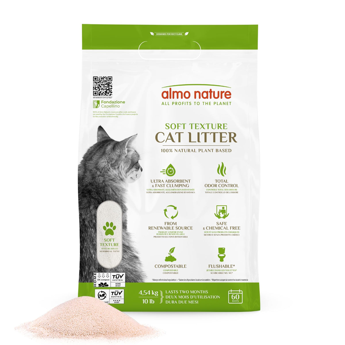 Plant-Based Clumping Biodegradable Cat Litter 10 lbs Z51293
