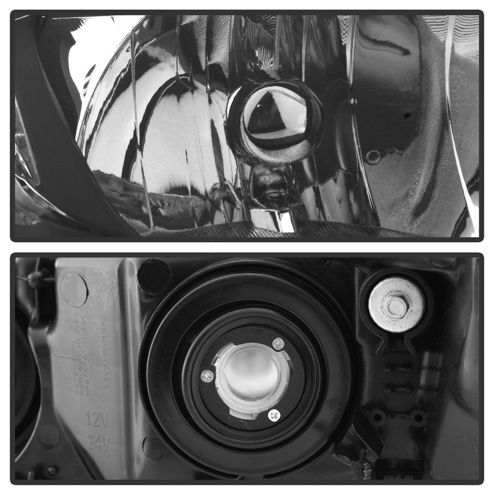 Black Housing Headlights Headlamps Assembly Pair L607