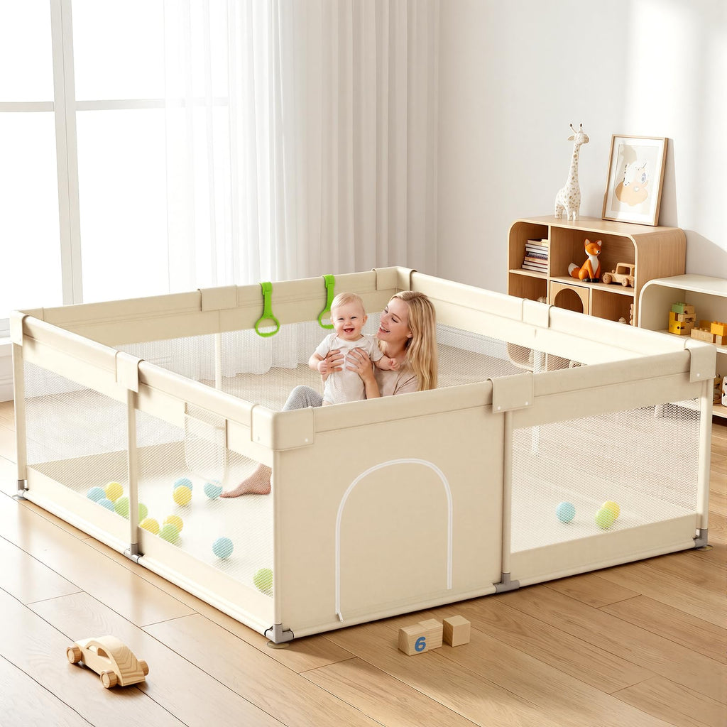 Beige Small Baby Playpen M767616