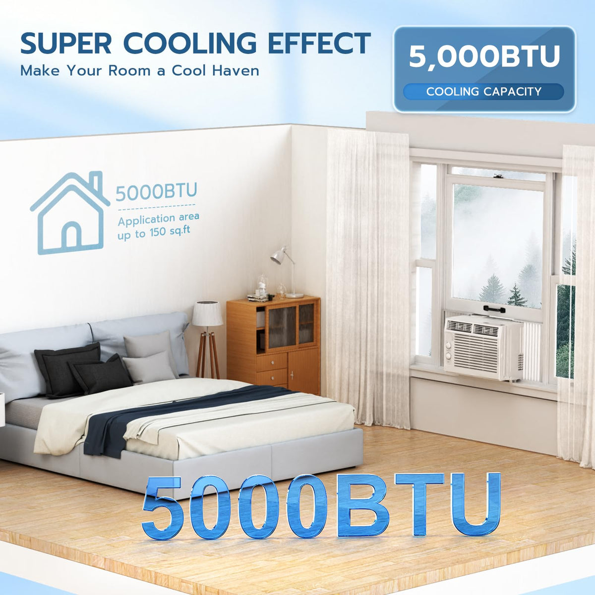 5000BTU Window Air Conditioners V5303