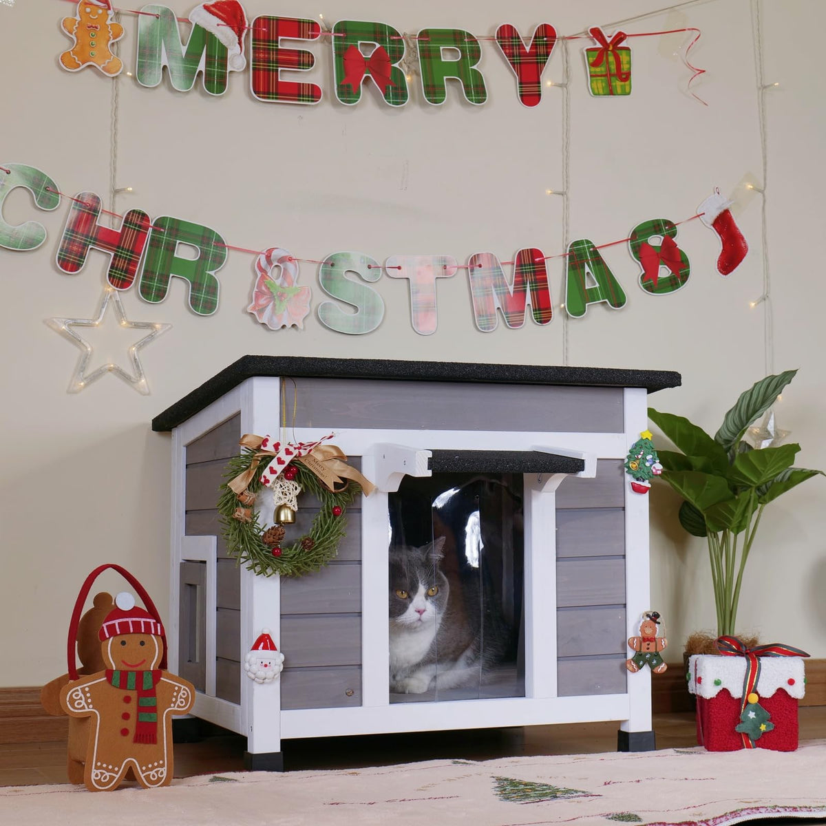 Insulated Weatherproof Outdoor Cat House I35418