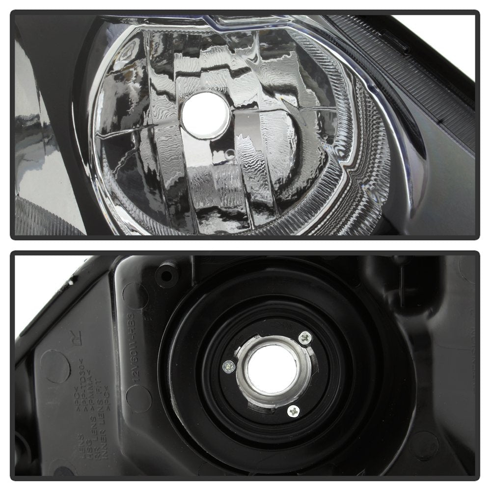 Black Housing Headlights Headlamps Assembly Pair L607